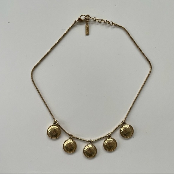 Napier Gold Disk Necklace - Picture 10 of 14